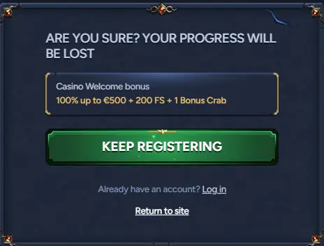 BetWarts Casino returne