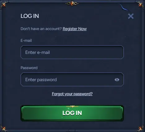 BetWarts Casino login