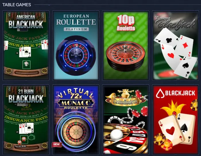 BetWarts Casino table